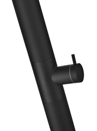 IMEX Doccia in acciaio 316 nera opaca con diffusore anticalcare e rubinetto monoforo modello OKLAHOMA