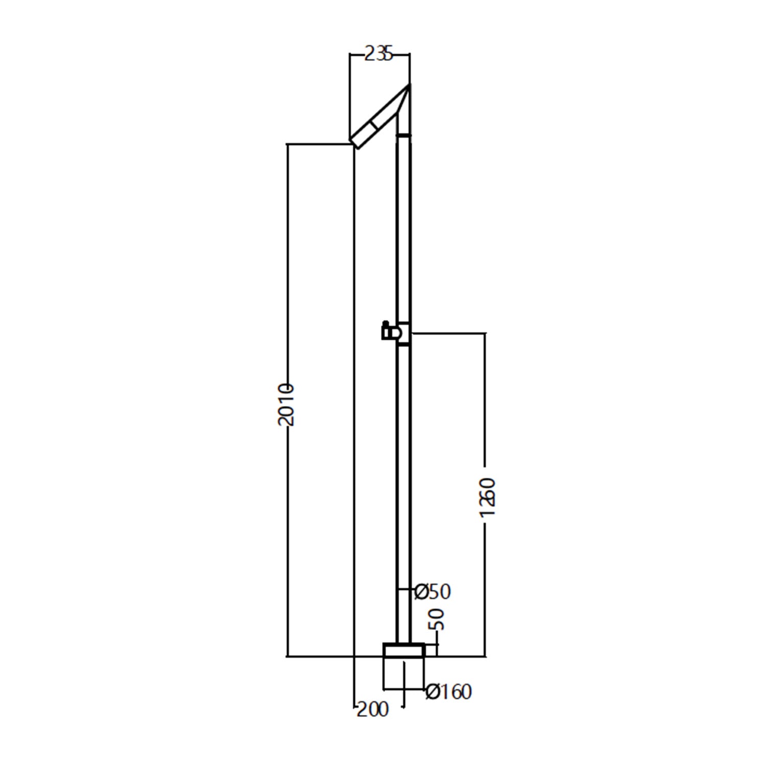 IMEX Doccia in acciaio 316 nera opaca con diffusore anticalcare e rubinetto monoforo modello OKLAHOMA
