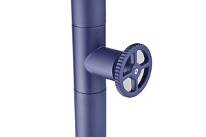 IMEX Doccia piscina in acciaio 316 anticorrosione blu oceano con diffusore orientabile e rubinetto monoforo - modello POOL