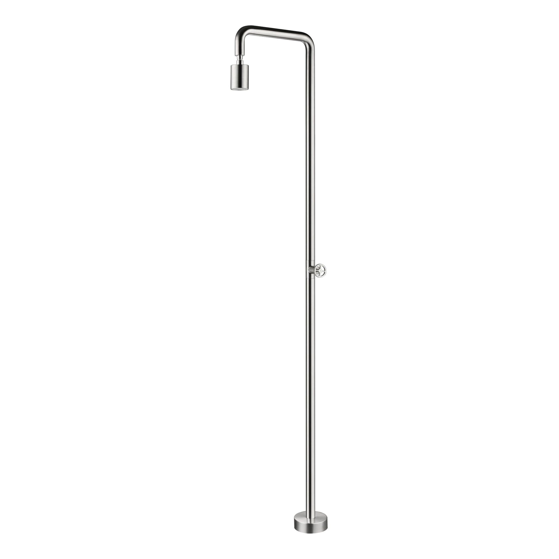 IMEX Doccia piscina in acciaio 316 design raffinato resistente alla corrosione con rubinetto monoforo e diffusore orientabile - Modello POOL