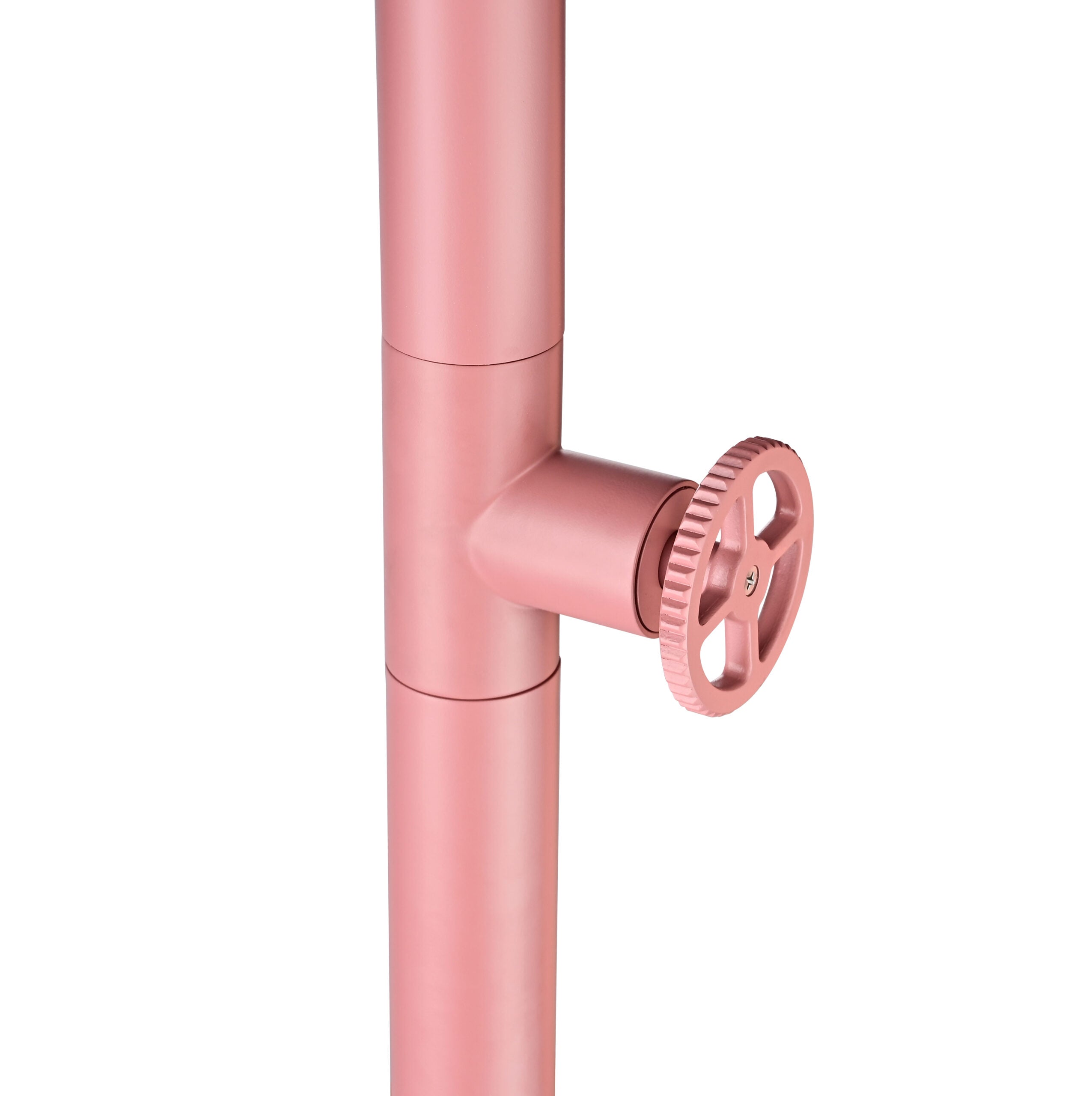 IMEX Doccia piscina rosa corallo in acciaio 316 con diffusore orientabile e rubinetto monoforo modello GPP001-ACL alta qualita anticorrosione per uso esterno