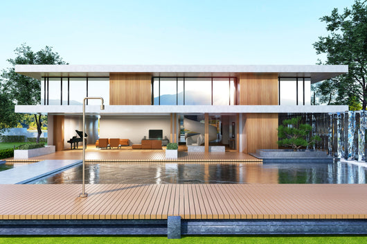 Doccia da Esterno Beige in acciaio inox 316 IMEX POOL per piscina o giardino design raffinato e resistente alla corrosione diffusore regolabile anticalcare rubinetto monoflusso