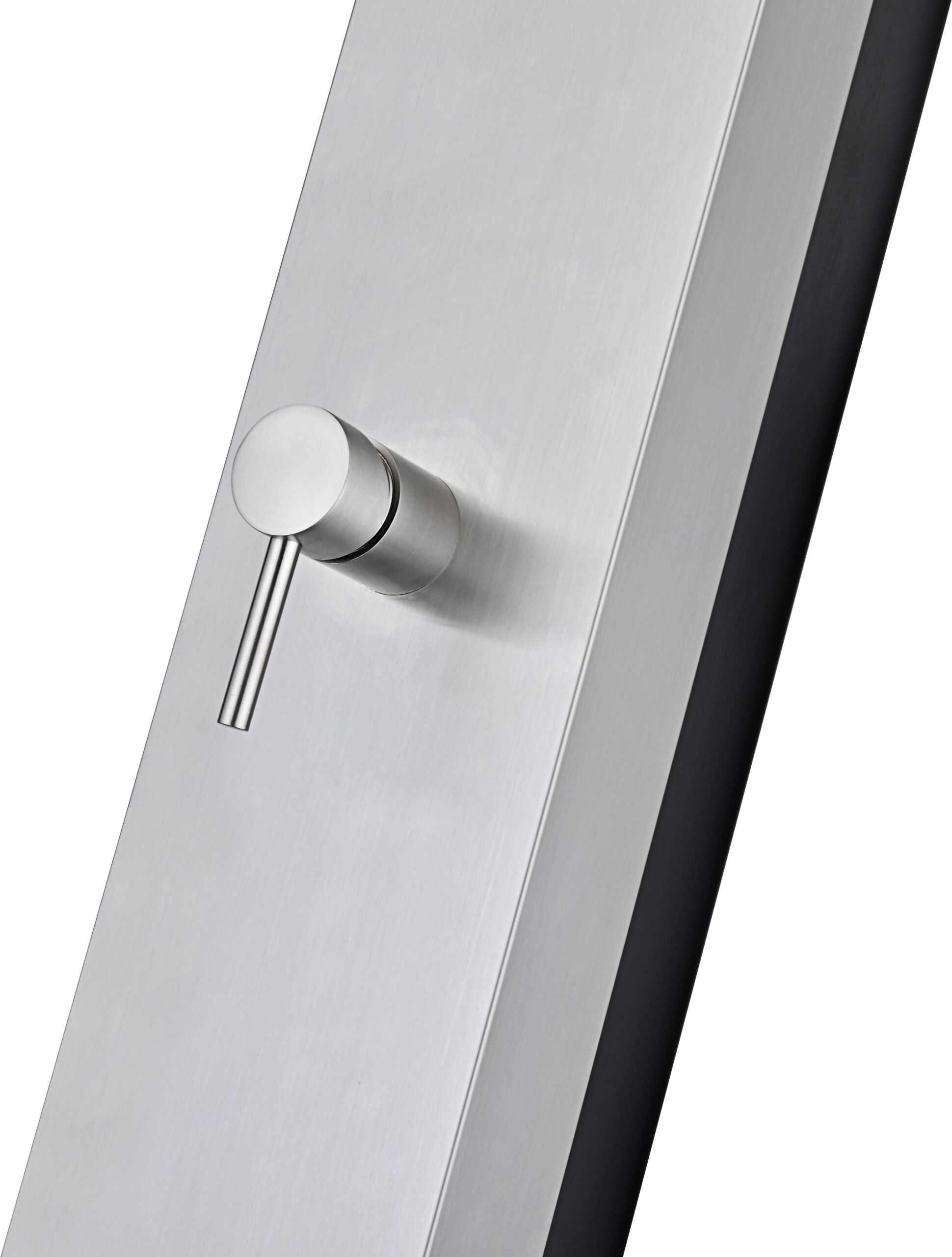 IMEX Doccia piscina in acciaio 316 grigio con rubinetto monovia e diffusore quadrato anticalcare PHOENIX