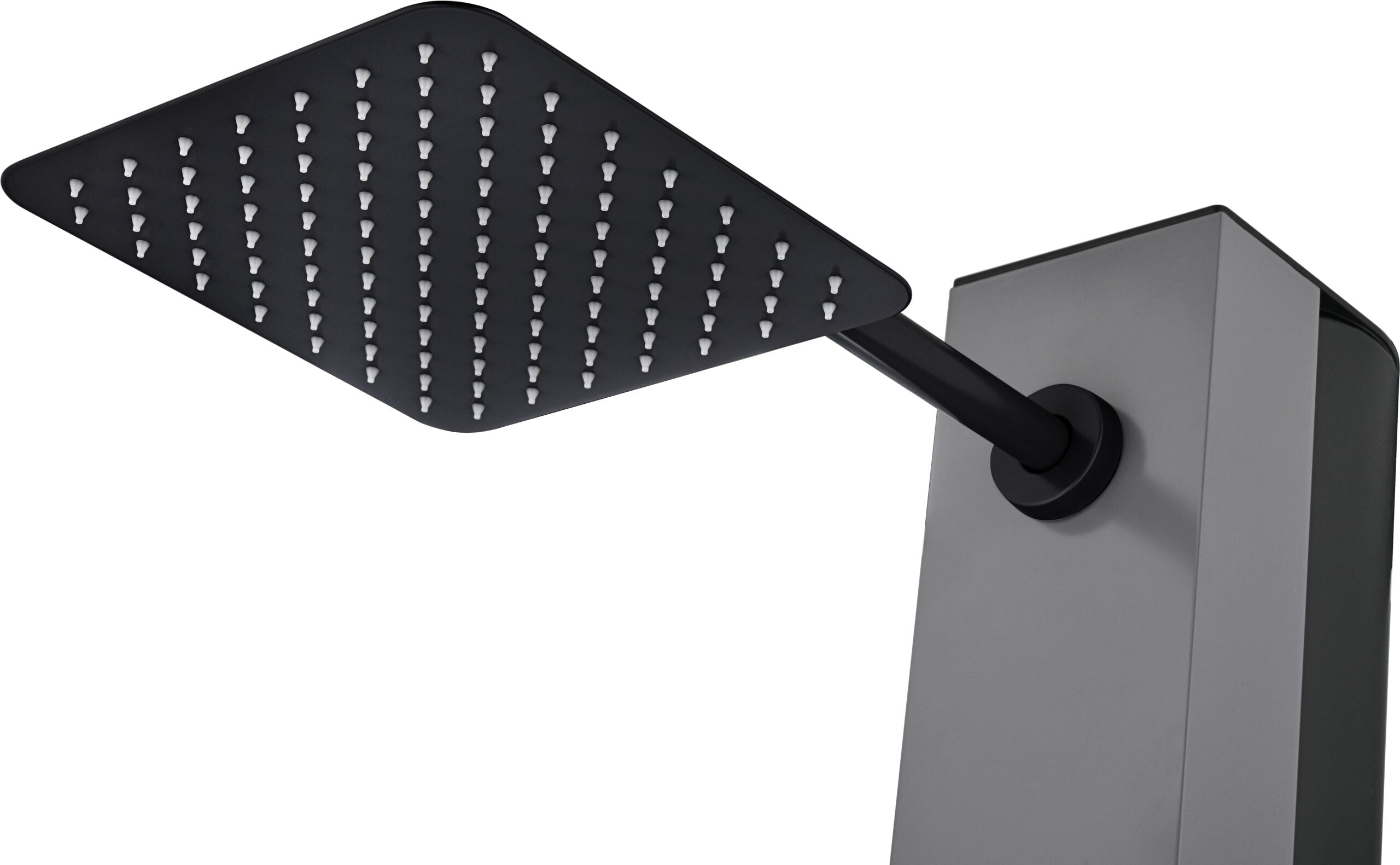 IMEX Doccia piscina in acciaio 316 grigio cobalto e nero opaco con rubinetto monovia e diffusore anticalcare PHOENIX