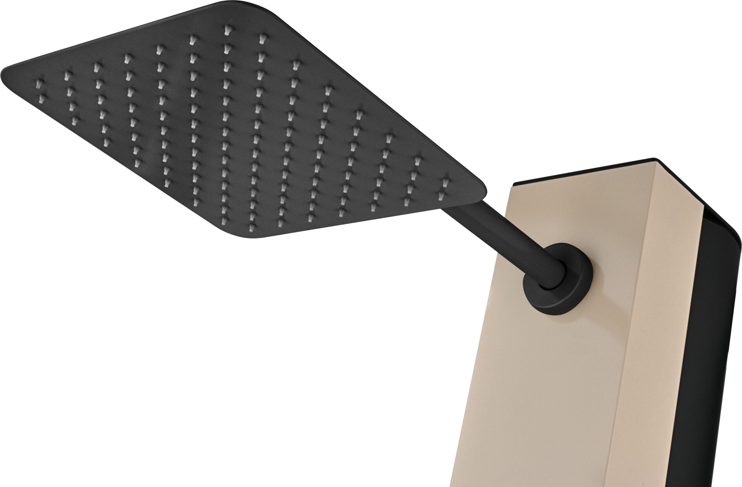 IMEX Doccia solare da piscina in acciaio S316 color beige con serbatoio in alluminio da 39 litri e diffusore anticalcare modello Alaska