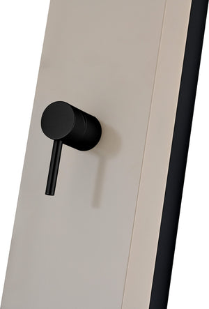 IMEX Doccia solare da piscina in acciaio S316 color beige con serbatoio in alluminio da 39 litri e diffusore anticalcare modello Alaska