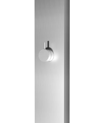 IMEX Doccia da piscina in acciaio 316 con luce SENSE rubinetto monoforo a 2 vie diffusore anticalcare ideale per esterno modello IMEX-GPS016-AC