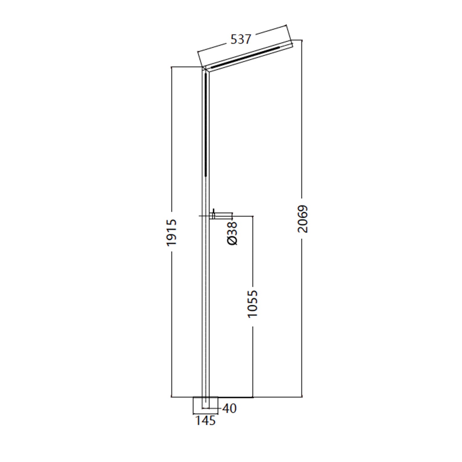 IMEX Doccia da piscina in acciaio 316 con luce SENSE rubinetto monoforo a 2 vie diffusore anticalcare ideale per esterno modello IMEX-GPS016-AC