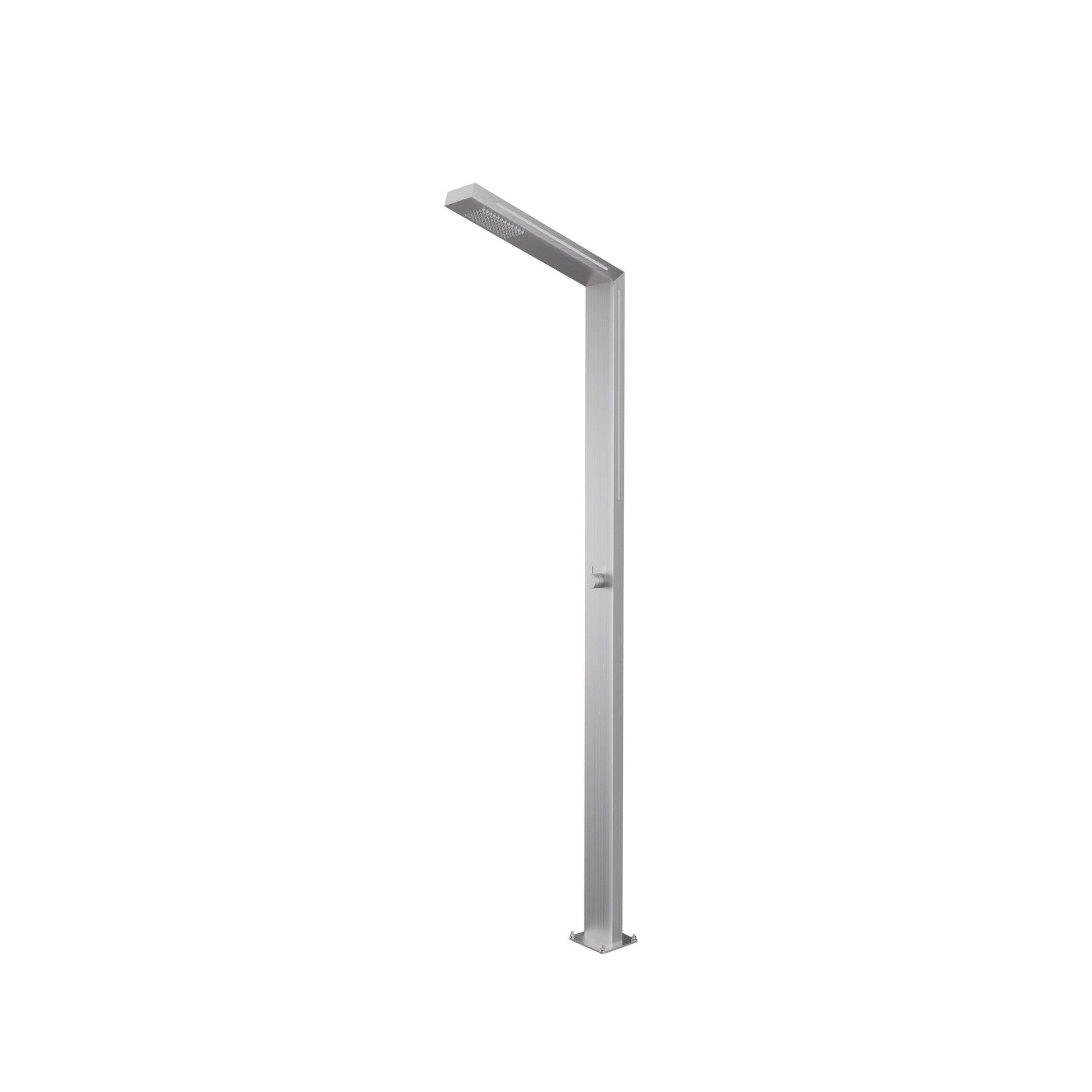 IMEX Doccia da piscina in acciaio 316 con luce SENSE rubinetto monoforo a 2 vie diffusore anticalcare ideale per esterno modello IMEX-GPS016-AC