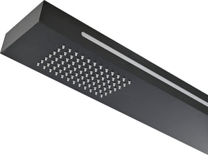 IMEX Doccia per piscine in acciaio 316 nera con illuminazione a LED e sistema anticalcare SENSE