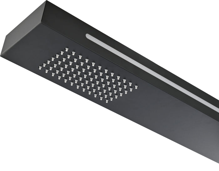 IMEX Doccia per piscine in acciaio 316 nera con illuminazione a LED e sistema anticalcare SENSE