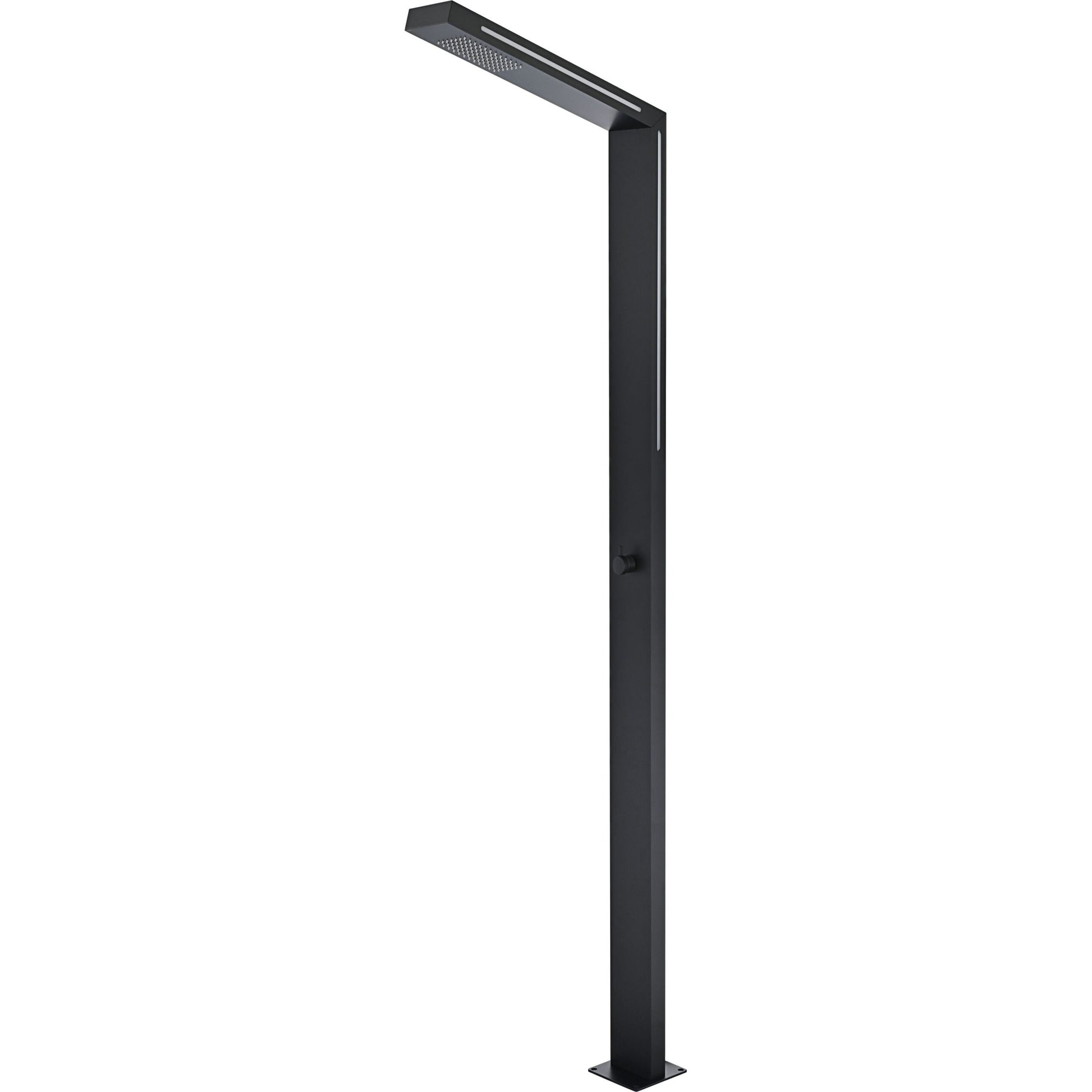 IMEX Doccia per piscine in acciaio 316 nera con illuminazione a LED e sistema anticalcare SENSE