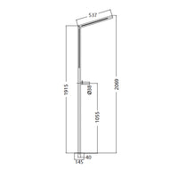 IMEX Doccia per piscine in acciaio 316 nera con illuminazione a LED e sistema anticalcare SENSE