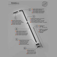 IMEX Doccia in acciaio inox 316 nera per piscina con diffusore anticalcare e rubinetto monoforo TEXAS