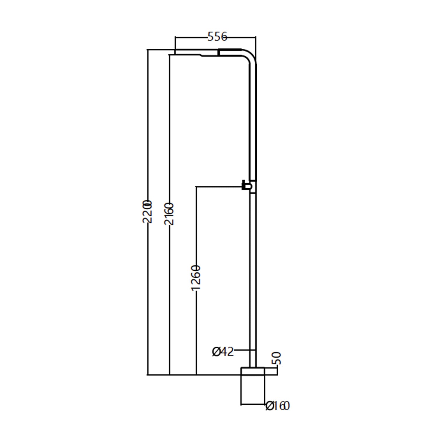 IMEX Doccia in acciaio inox 316 nera per piscina con diffusore anticalcare e rubinetto monoforo TEXAS