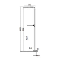 IMEX Doccia in acciaio inox 316 nera per piscina con diffusore anticalcare e rubinetto monoforo TEXAS