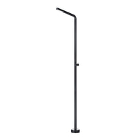 IMEX Doccia in acciaio inox 316 nera per piscina con diffusore anticalcare e rubinetto monoforo TEXAS