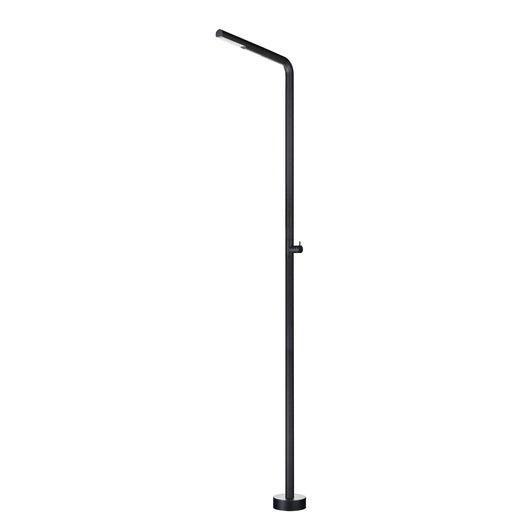 IMEX Doccia in acciaio inox 316 nera per piscina con diffusore anticalcare e rubinetto monoforo TEXAS