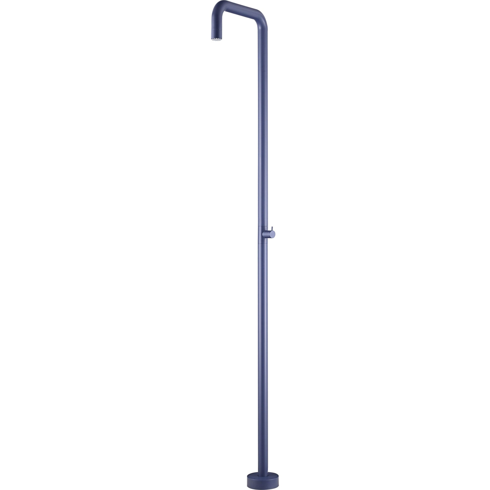 IMEX Doccia piscina in acciaio 316 blu oceano con rubinetto monoforo e sistema anticalcare modello UTAH