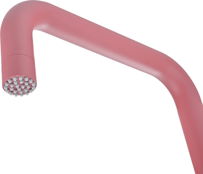 IMEX Doccia piscina in acciaio 316 rosa con diffusore anticalcare Ø50 mm e rubinetto monoforo modello UTAH