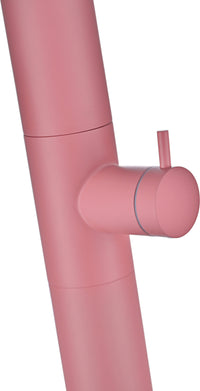 IMEX Doccia piscina in acciaio 316 rosa con diffusore anticalcare Ø50 mm e rubinetto monoforo modello UTAH