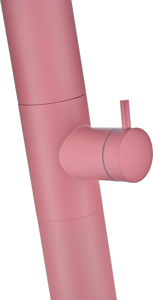 IMEX Doccia piscina in acciaio 316 rosa con diffusore anticalcare Ø50 mm e rubinetto monoforo modello UTAH