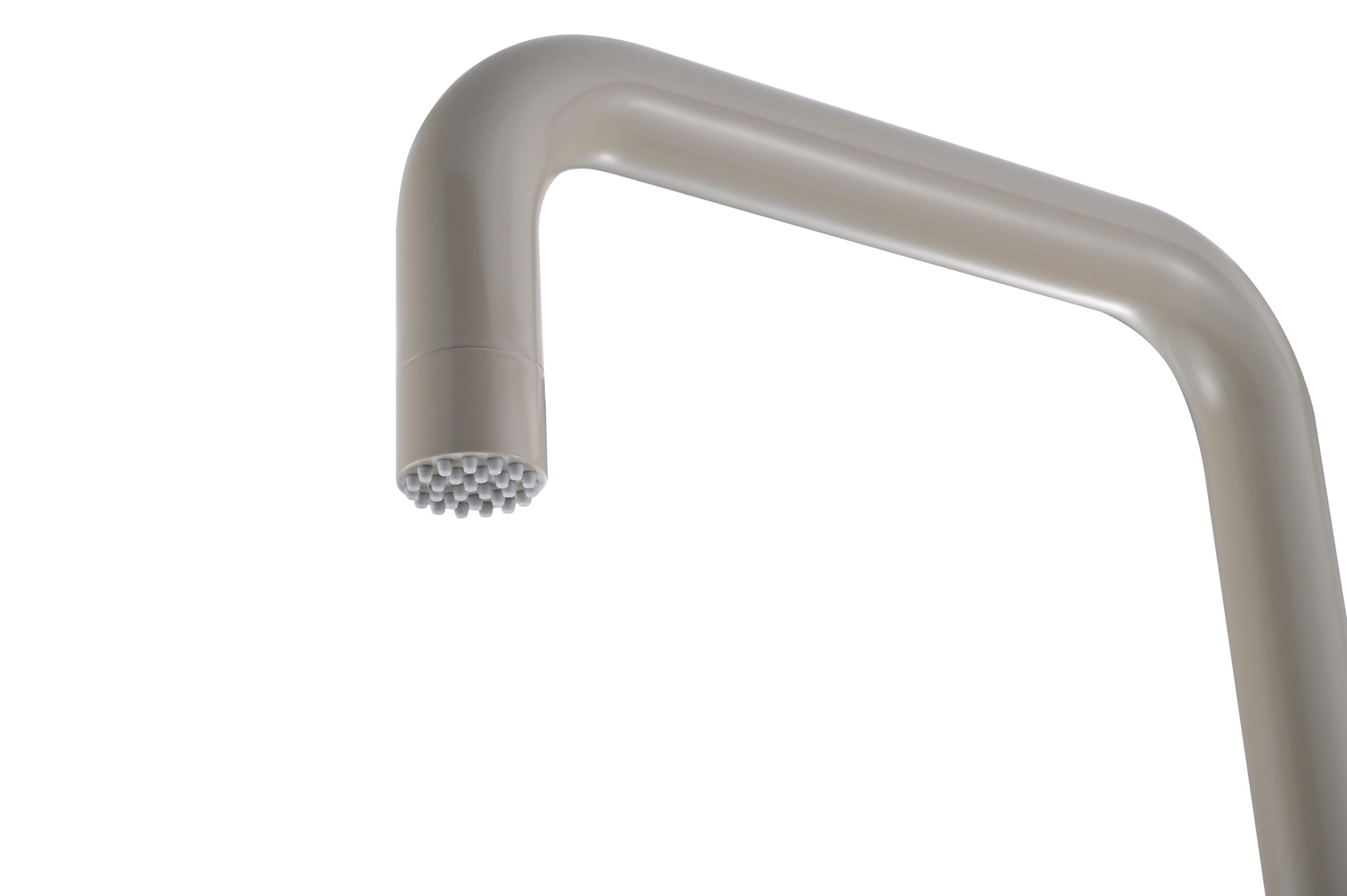 IMEX Doccia piscina beige in acciaio 316 con diffusore anticalcare e rubinetto monoforo modello UTAH