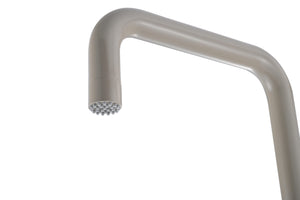 IMEX Doccia piscina beige in acciaio 316 con diffusore anticalcare e rubinetto monoforo modello UTAH