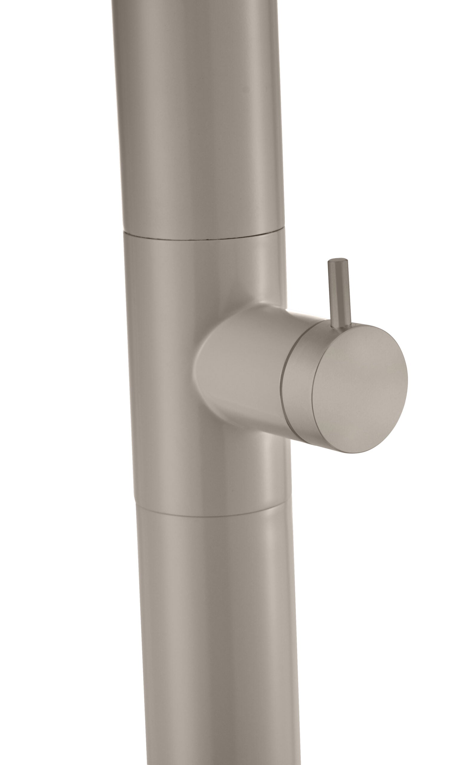 IMEX Doccia piscina beige in acciaio 316 con diffusore anticalcare e rubinetto monoforo modello UTAH