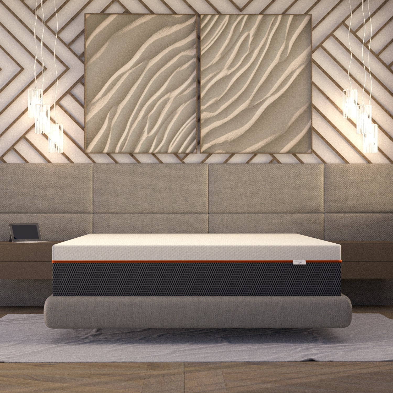 Materasso King Memory foam 180x190; Triplo Strato Stretch; Memory Gel anti-stress; con 7 zone di comfort; ortopedico; "Maragià"