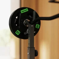 Panca Multifunzione con Supporto per Bilanciere, Supporto Gambe e Barra Superiore, Nero