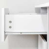 Scrivania Porta PC con 3 Cassetti e 3 Ripiani, Scrivania per Camera e Ufficio in Legno 120x49x72cm Bianco