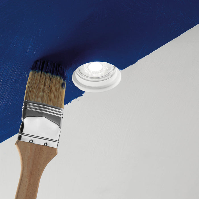 Incasso SPIRIT rotondo in gesso bianco verniciabile x3 cm.. (1xGU10)