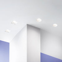 Incasso SPIRIT rotondo in gesso bianco verniciabile x3 cm.. (1xGU10)