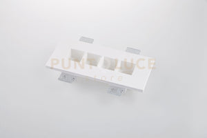 INCASSO HIVE BIANCO 4 LUCI ATTACCO GU10 MINI 27X12X4,5CM IN GESSO VERNICIABILE