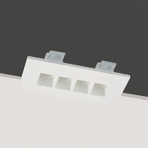 INCASSO HIVE BIANCO 4 LUCI ATTACCO GU10 MINI 27X12X4,5CM IN GESSO VERNICIABILE