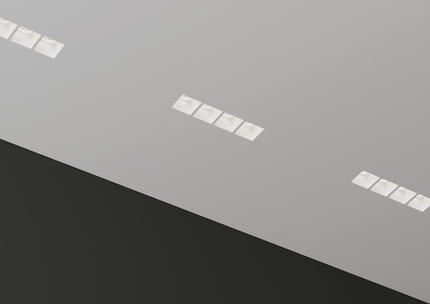 INCASSO HIVE BIANCO 4 LUCI ATTACCO GU10 MINI 27X12X4,5CM IN GESSO VERNICIABILE