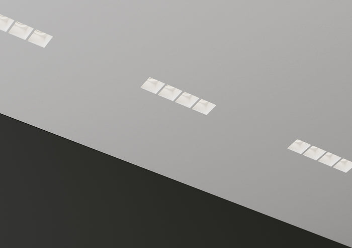 INCASSO HIVE BIANCO 4 LUCI ATTACCO GU10 MINI 27X12X4,5CM IN GESSO VERNICIABILE