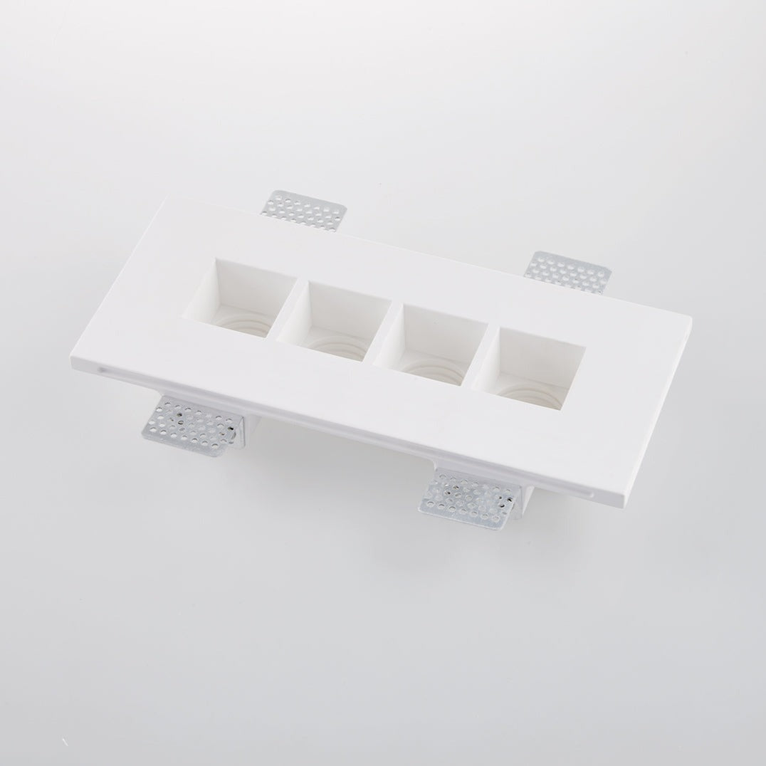 INCASSO HIVE BIANCO 4 LUCI ATTACCO GU10 MINI 27X12X4,5CM IN GESSO VERNICIABILE