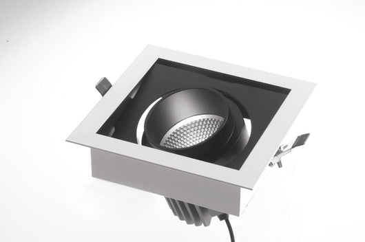 INCASSO LED APOLLO NERO  20W 2000LM 3000K ORIENTABILE 15X15X9,4CM