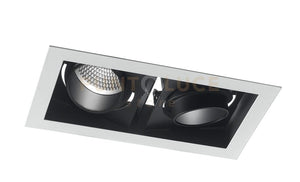 INCASSO LED APOLLO NERO 90W 9000LM 3000K ORIENTABILE 35,5X18,8X7,7CM