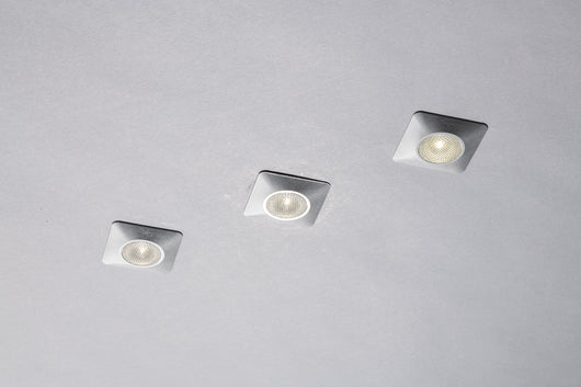 INCASSO LED ASSO SILVER QUADRATO 1,2W 300LM 4000K 3,2X3,2X2,2CM 3 PEZZI