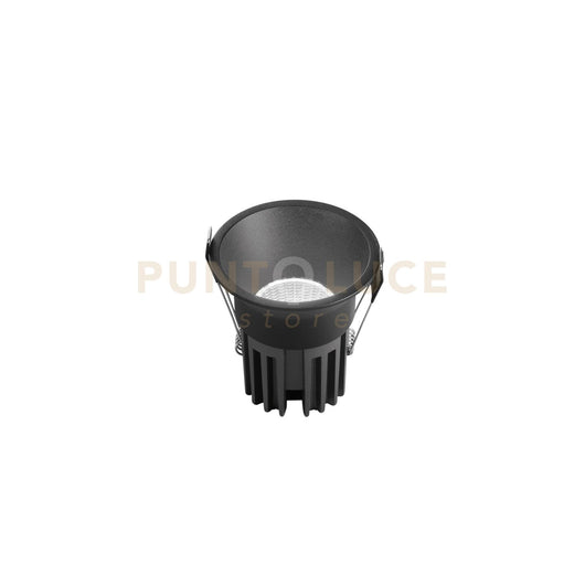 INCASSO LED QUARK NERO TONDO COB 18W 2000LM CCT 3000K / 4000K / 6500K 10X9,5CM