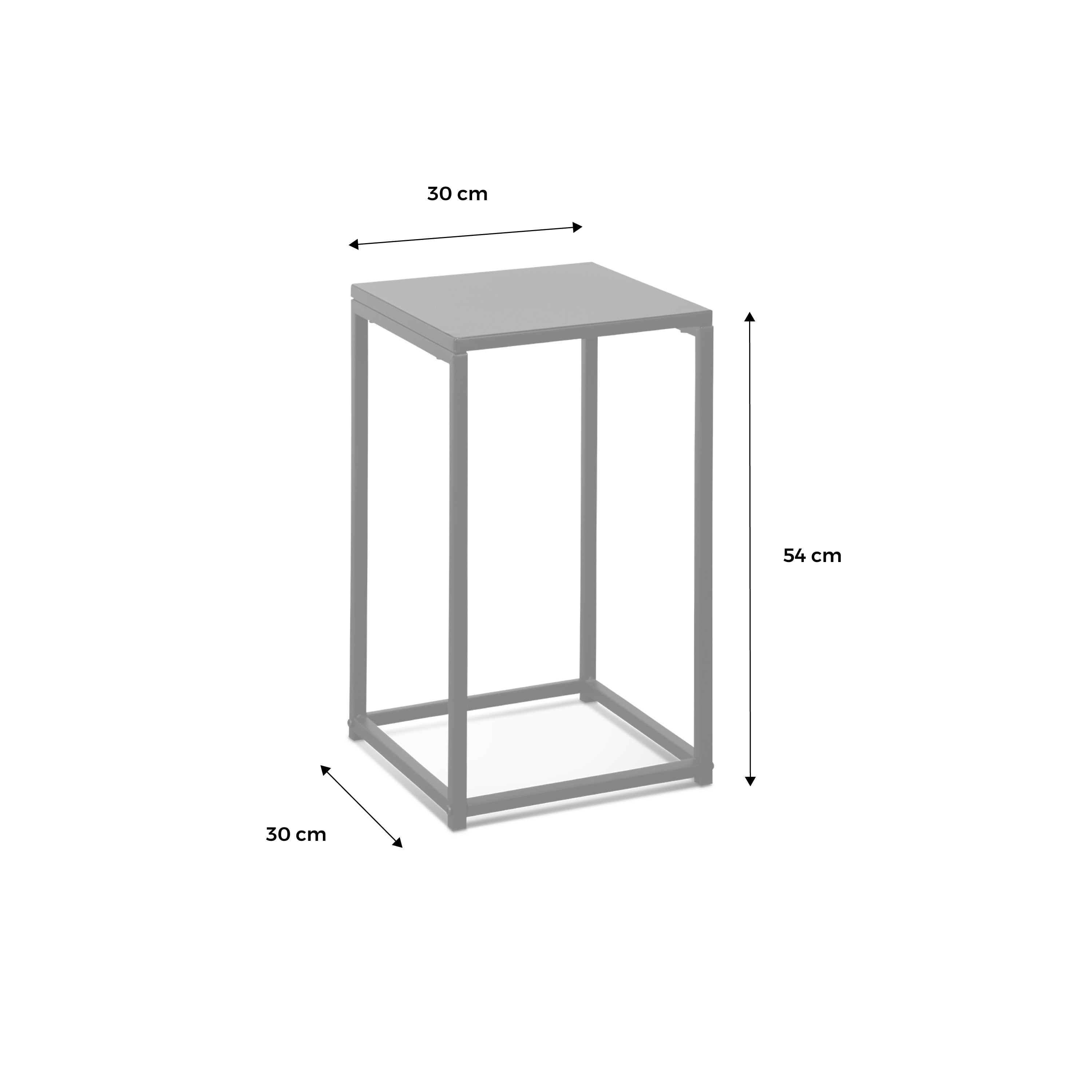 Set di 2 tavolini neri  per salotto, nero