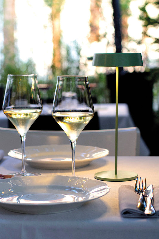 Lampada a led da tavolo Inemuri Pale Green USB Touch ricaricabile e dimmerabile 12h di autonomia