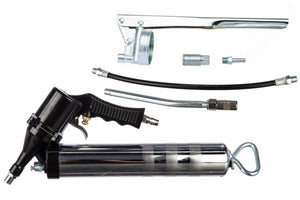 INGRASSATORE PNEUMATICO AD ARIA E MANUALE 400CC PISTOLA POMPA CON TUBI KIT 6 PZ