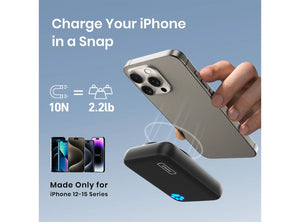 INIU Power Bank Magnetico da 10000 mAh Compatibile con MagSafe Caricabatterie Portatile Wireless veloce PD 20W nero USB-C