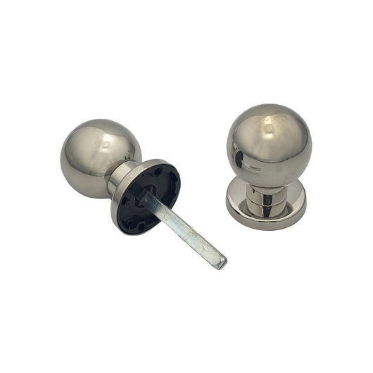 Maniglia su rosetta tonda SAGUATTI  INOX00/50LQ in inox grigio lucido, 2 pezzi