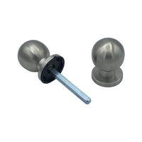 Maniglia su rosetta tonda SAGUATTI  INOX00/50MQ in inox grigio satinato, 2 pezzi