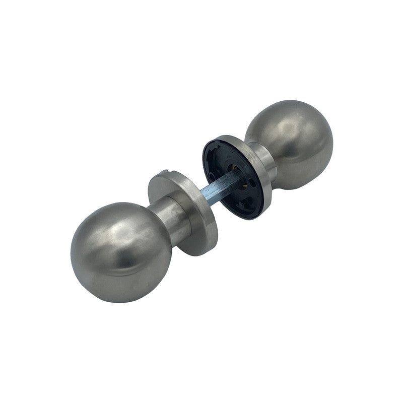 Maniglia su rosetta tonda SAGUATTI  INOX00/50MQ in inox grigio satinato, 2 pezzi